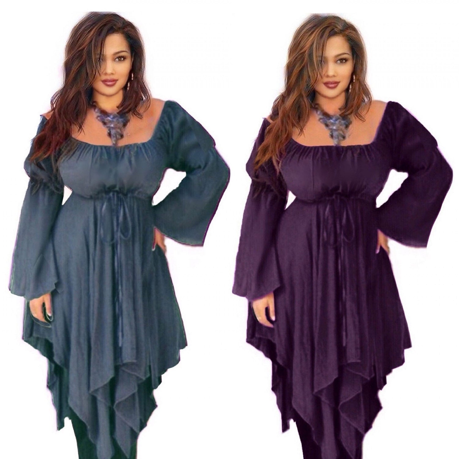 Lilah Asymmetric Hem Bohemian Blouse or Short Dress