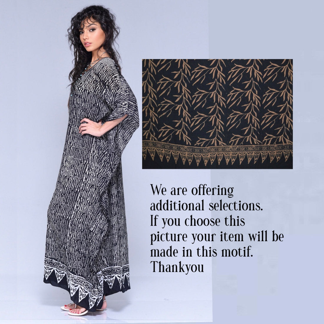 Alicia Gauzy Batik Flattering Caftan Boho Maxi Dress