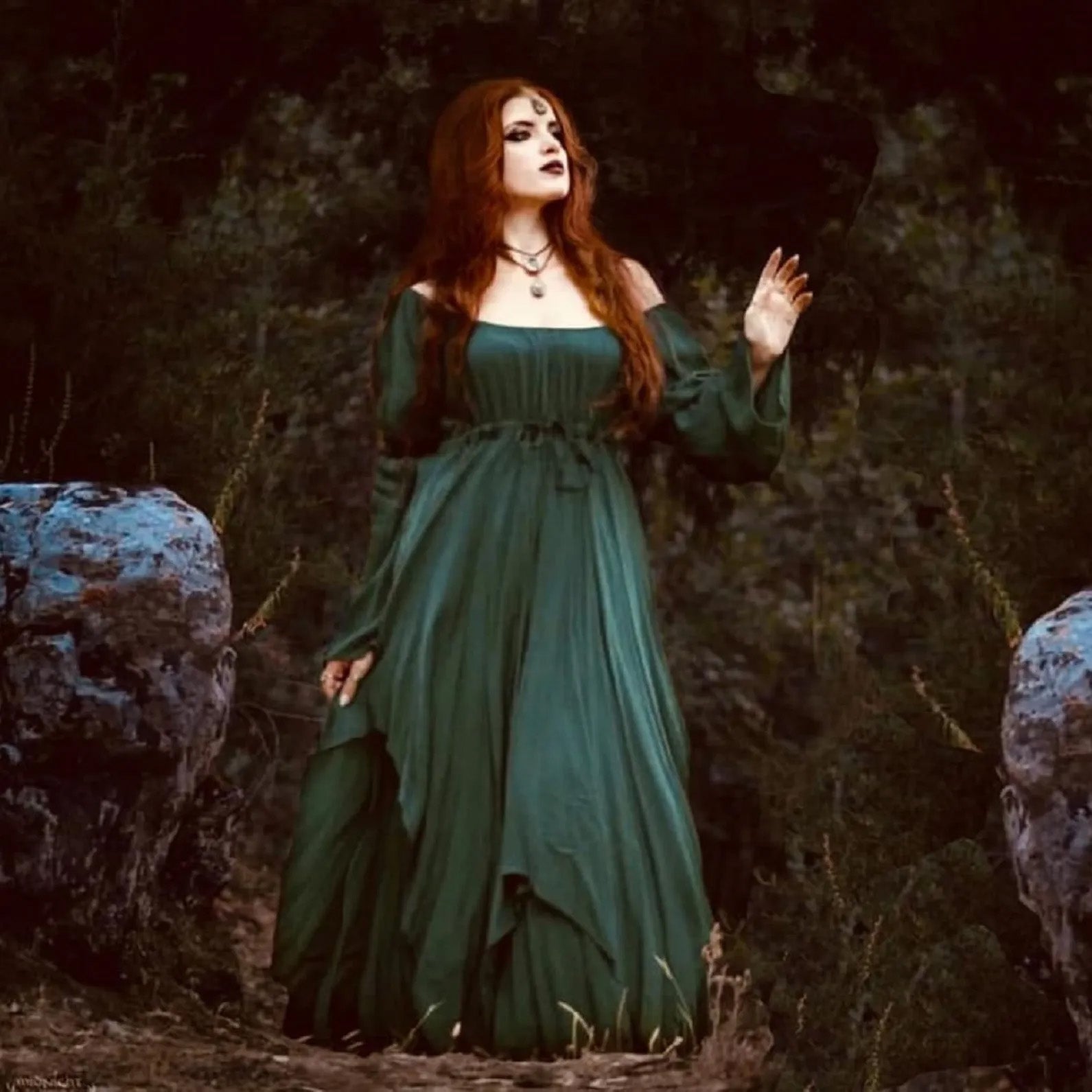 Kimber Long Sleeved Layered Renaissance Boho Dress