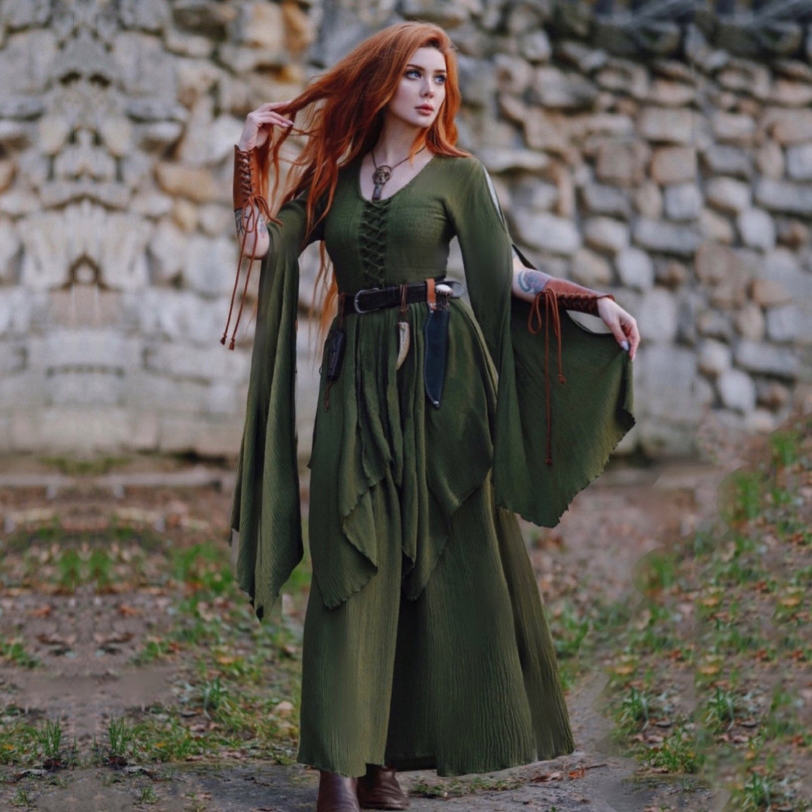 Leona Ren Faire Renaissance Corset Maxi Dress