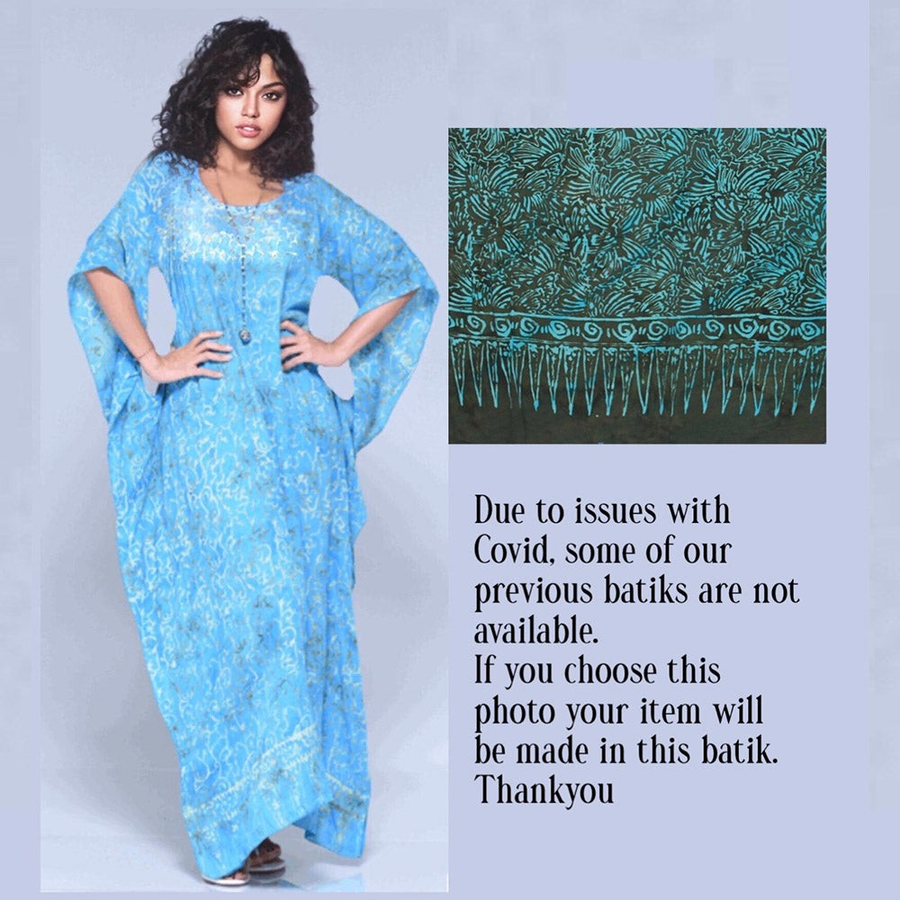 Vanessa Maxi Boho Dress Caftan ¨C Gauzy Batik Figure Flattering