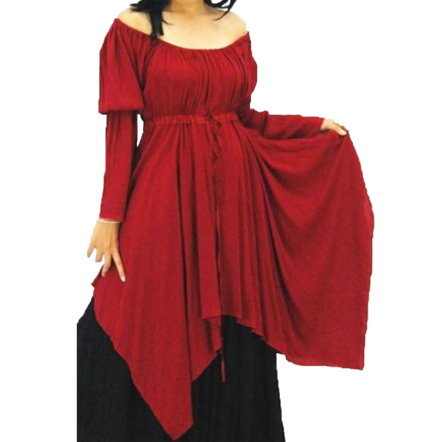Lilah Asymmetric Hem Bohemian Blouse or Short Dress