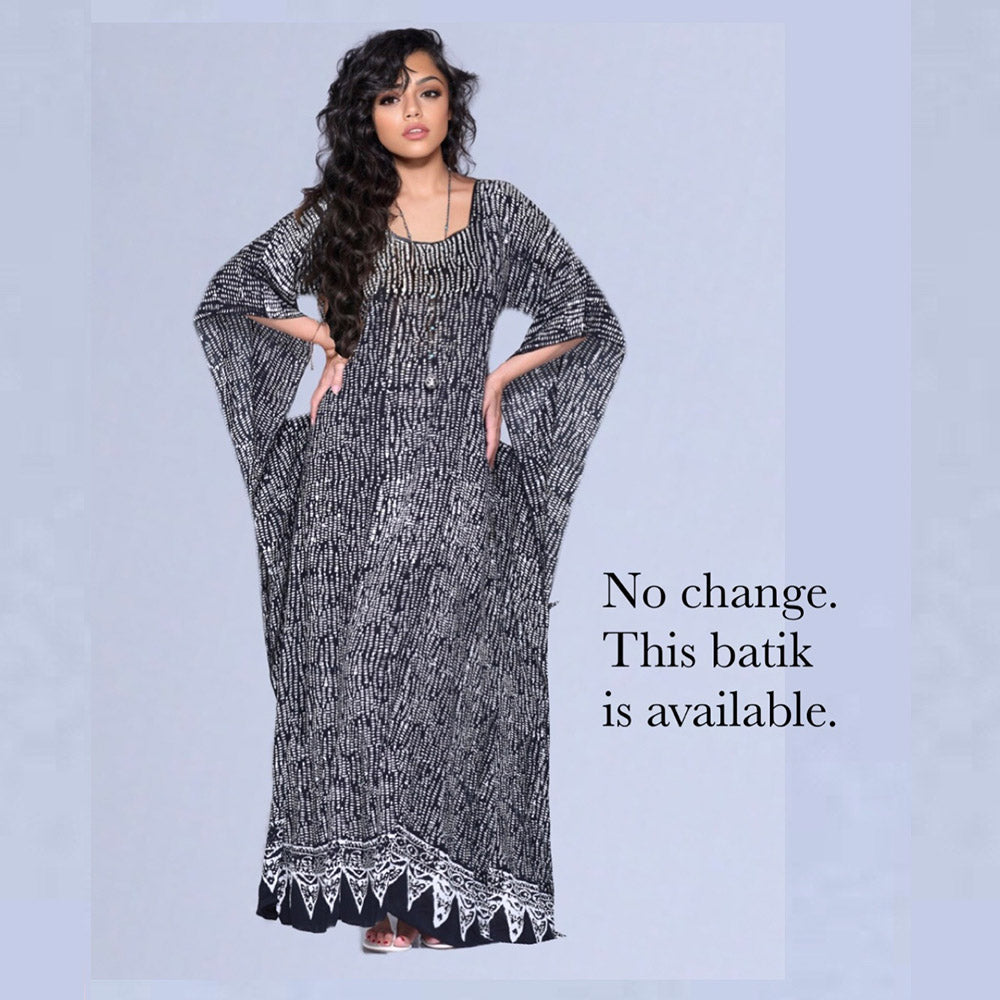 Vanessa Maxi Boho Dress Caftan ¨C Gauzy Batik Figure Flattering
