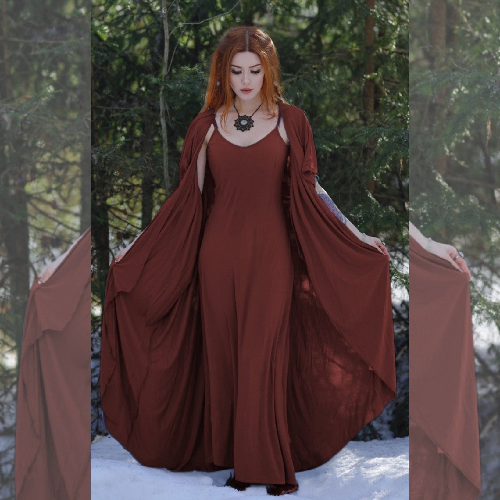 Monroe Jersey Stretch Asymmetrical Dress and Jacket Outfit
