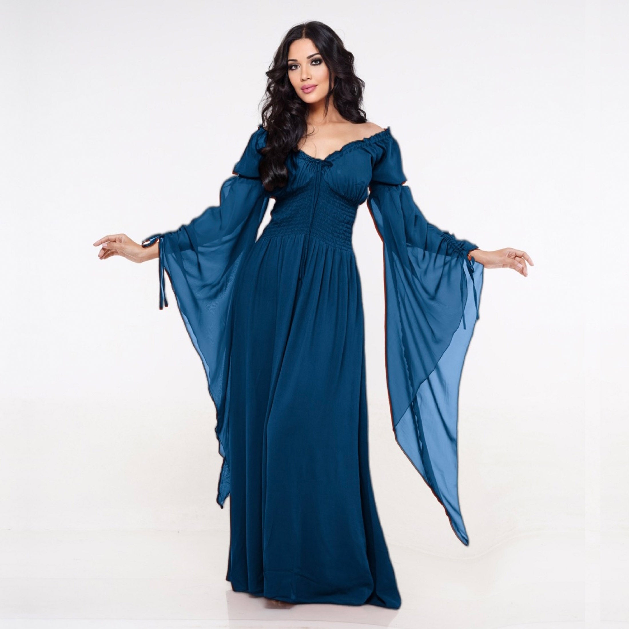 Clarissa Flowing Sleeve Renaissance Romantic Maxi Dress