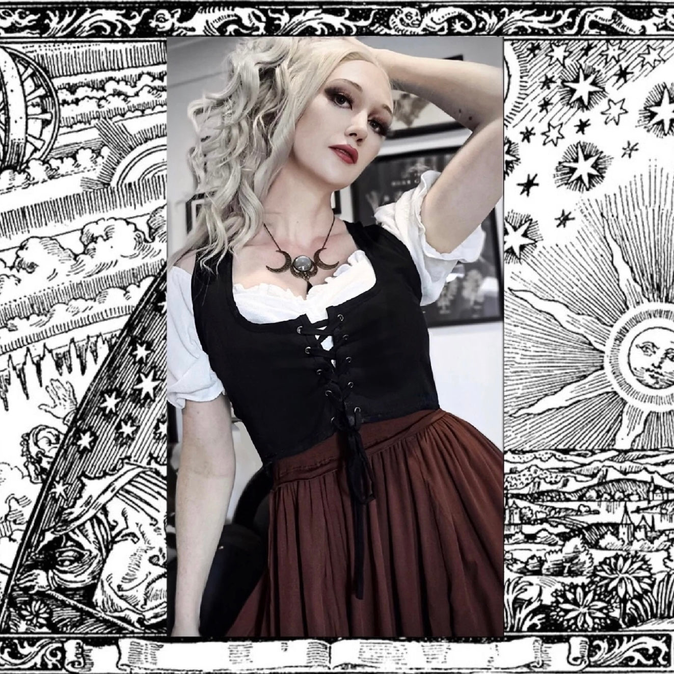 Emberlynn Ren Faire Lacing Vest Renaissance Corset Top