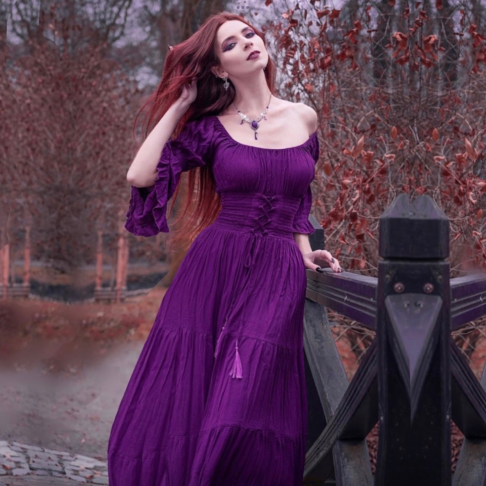 Iliana On Off Shoulder Corset Boho Dress