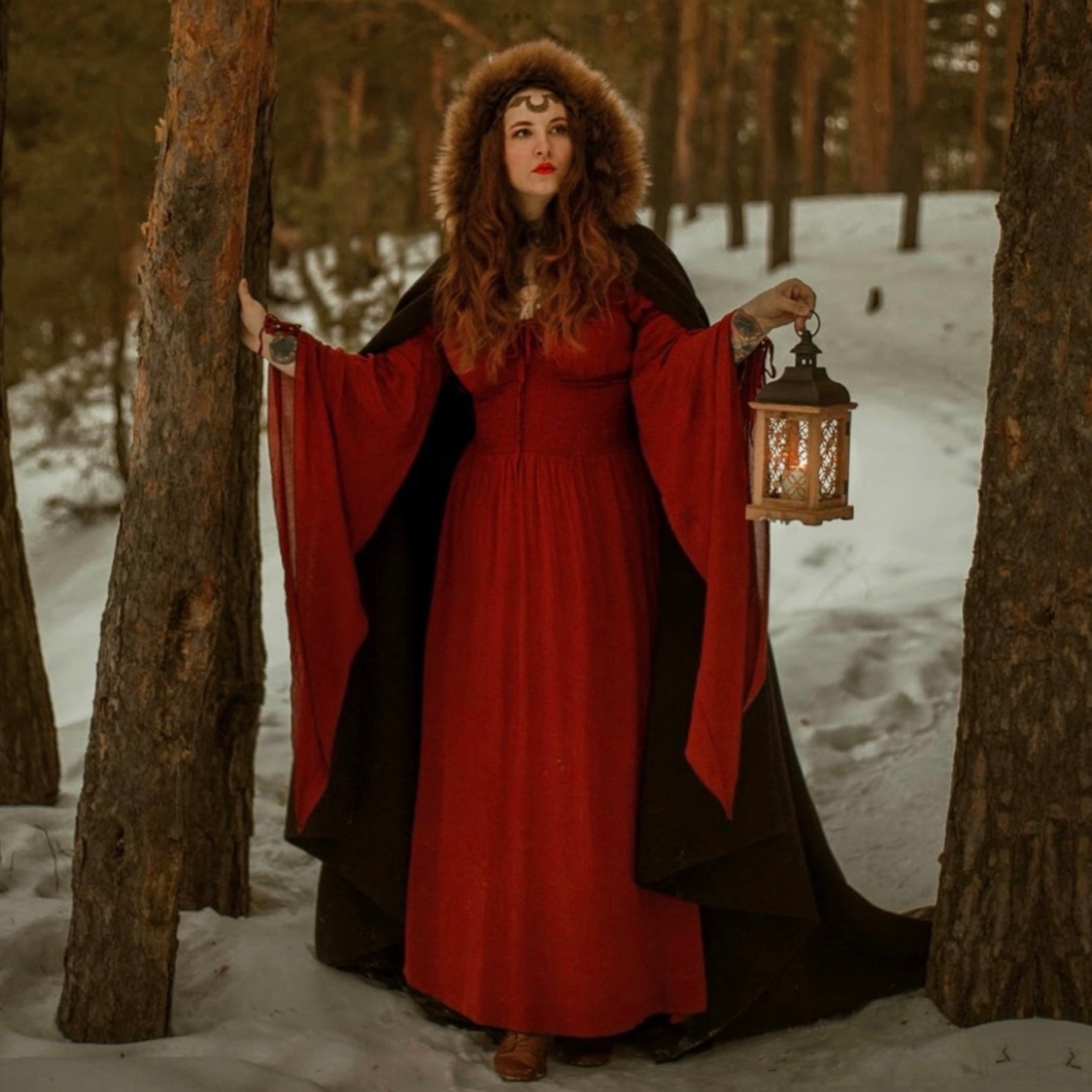 Helena Renaissance Flowing Sleeve Romantic Maxi Dress