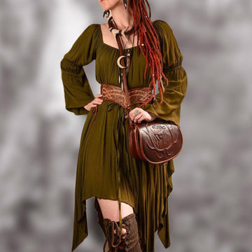 Tracey Renaissance Blouse Boho Peasant Top Drawstring Long Sleeve
