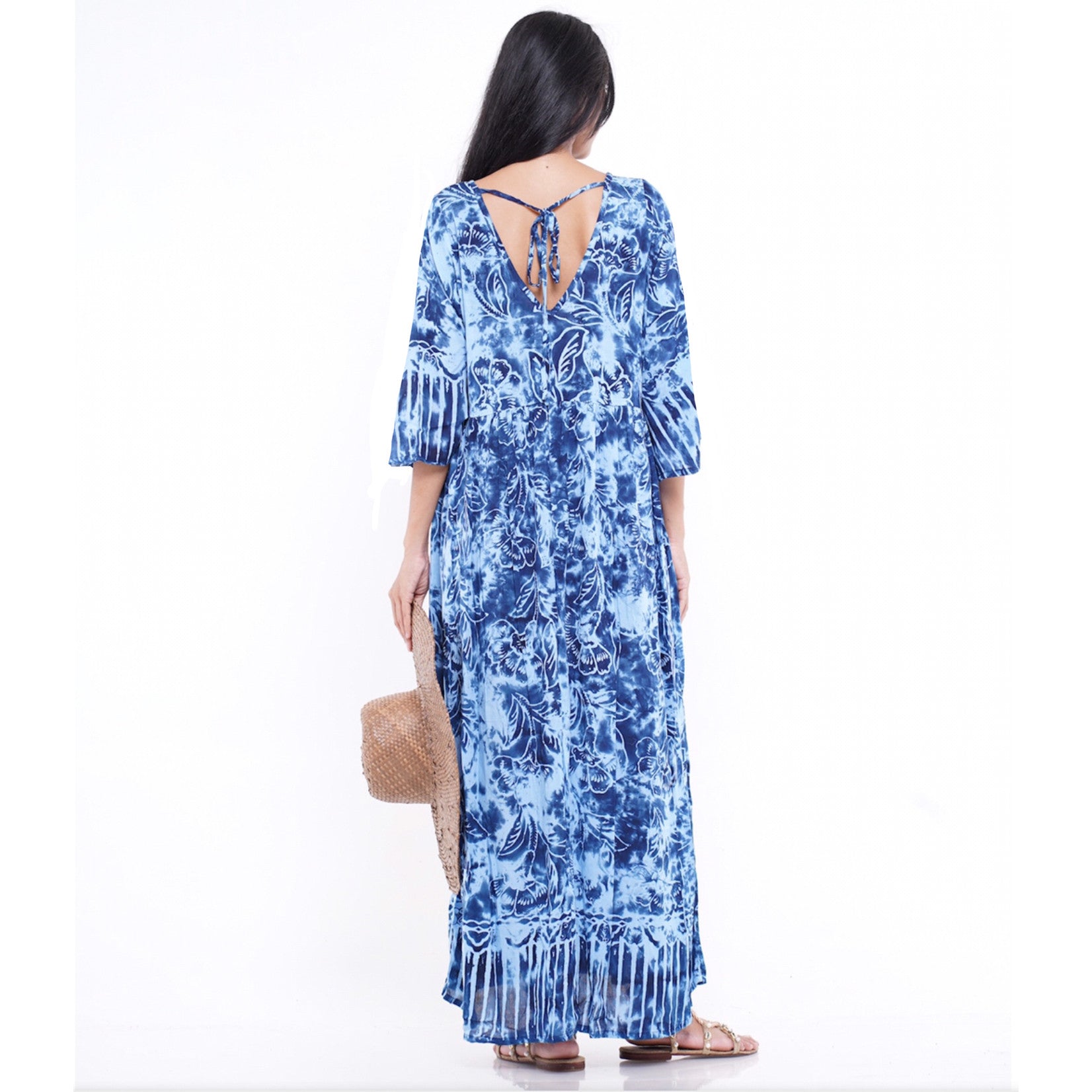 Mariana Bali Batik Empire Baby Doll Maxi Dress