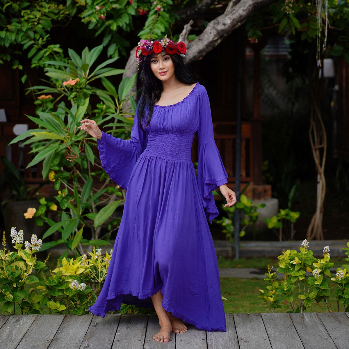 Kahlani CottageGoth Ren Faire Maxi Dress