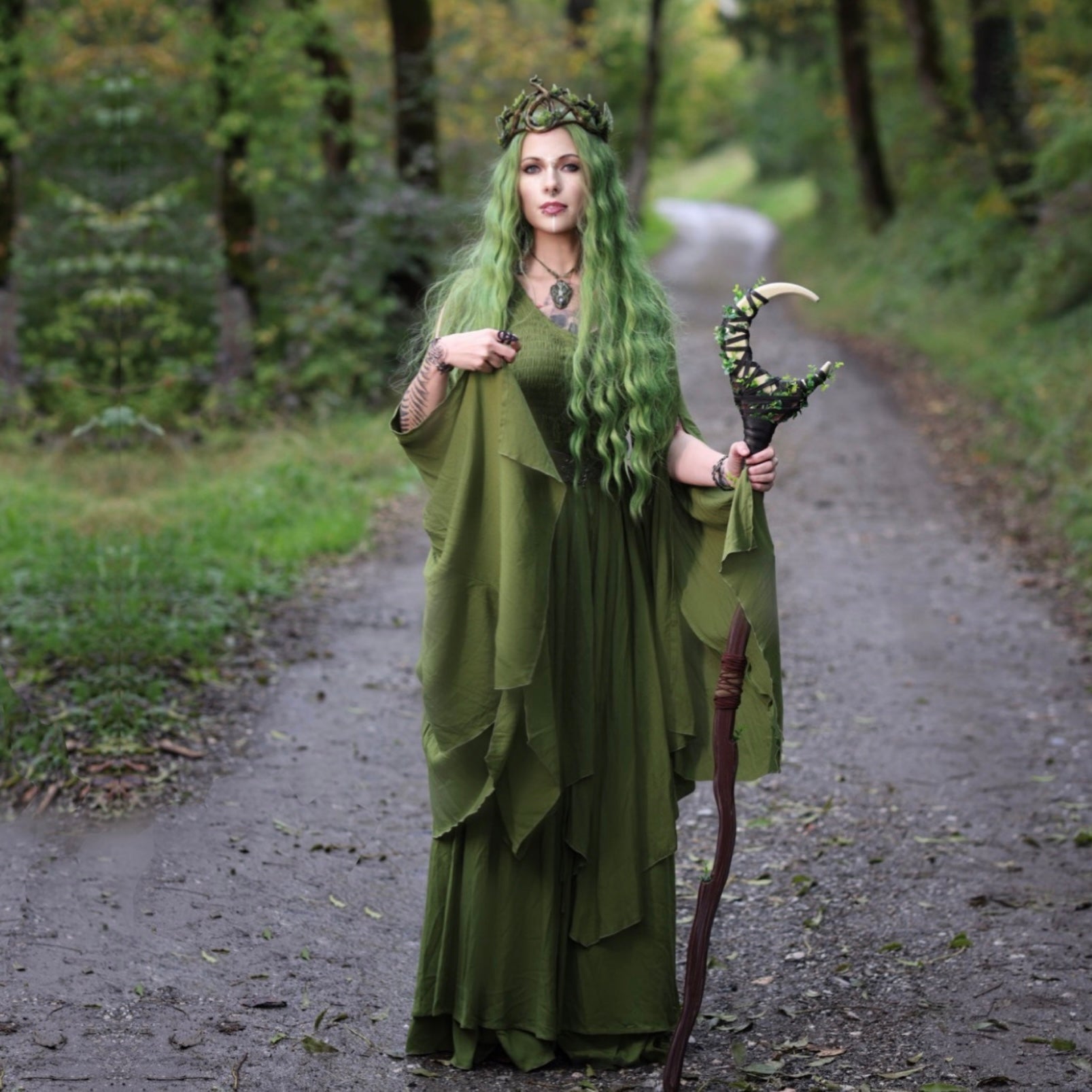 Keyla Renaissance Lace Up Smocked Goddess Maxi Dress