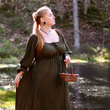 Josephine Crinkle Rayon Empire Maxi Long Dress