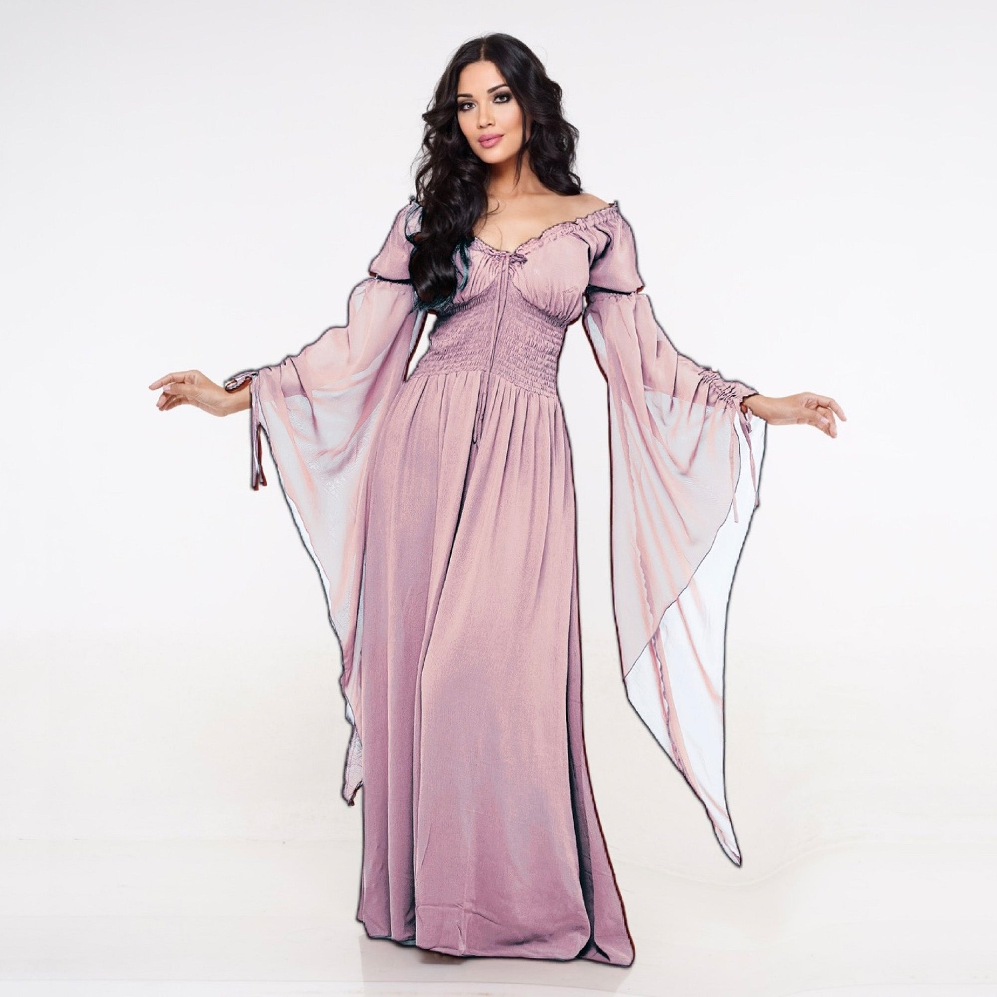 Helena Renaissance Flowing Sleeve Romantic Maxi Dress