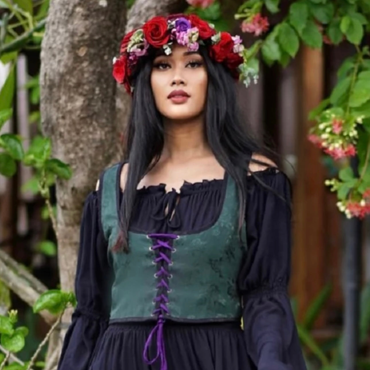 Emberlynn Ren Faire Lacing Vest Renaissance Corset Top