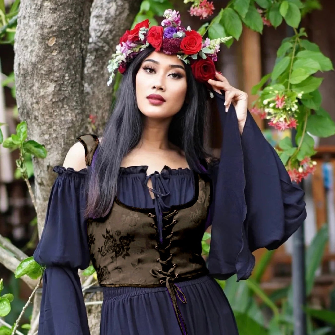 Emberlynn Ren Faire Lacing Vest Renaissance Corset Top