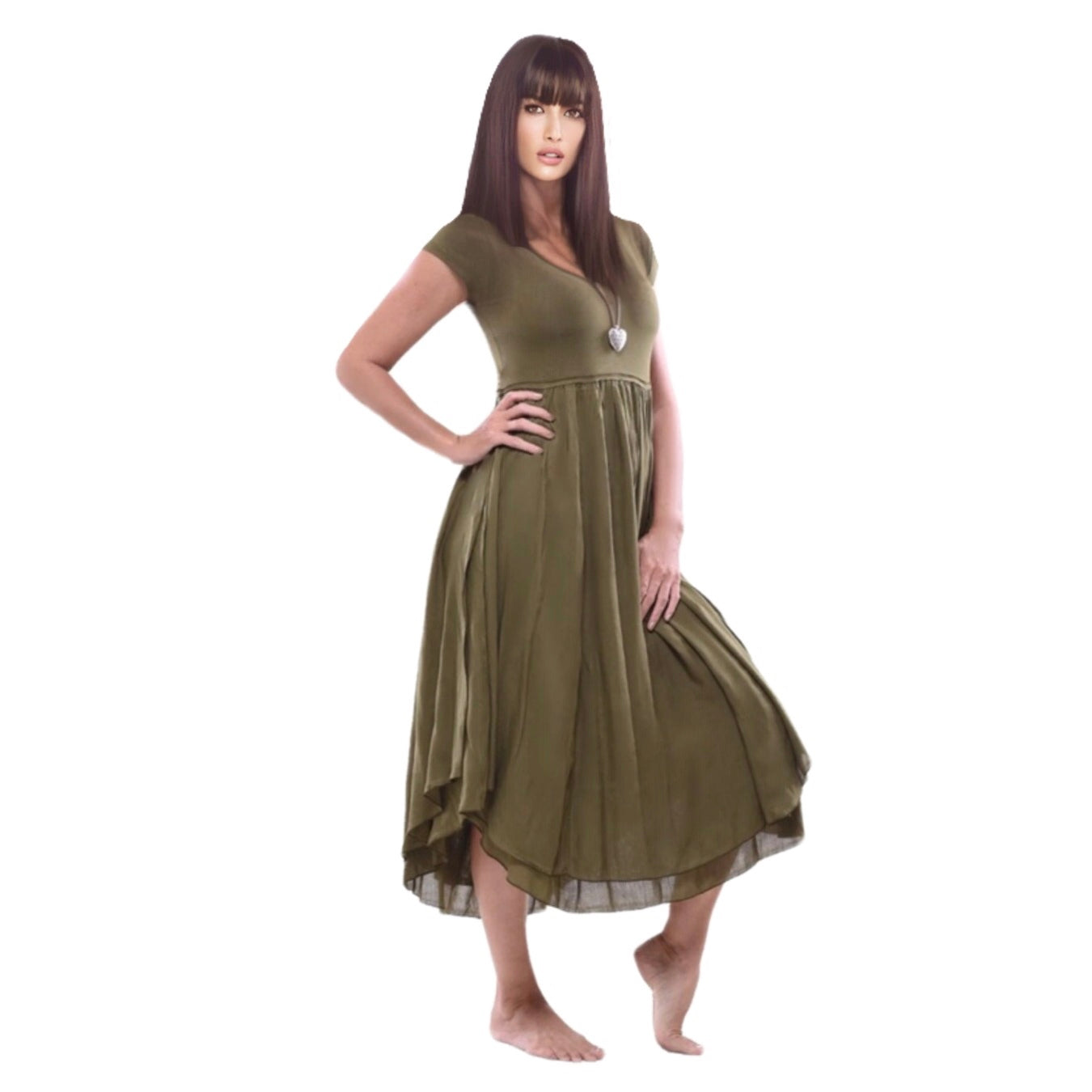 Saylor Cottagegoth Boho Pagan Jersey Midi Dress