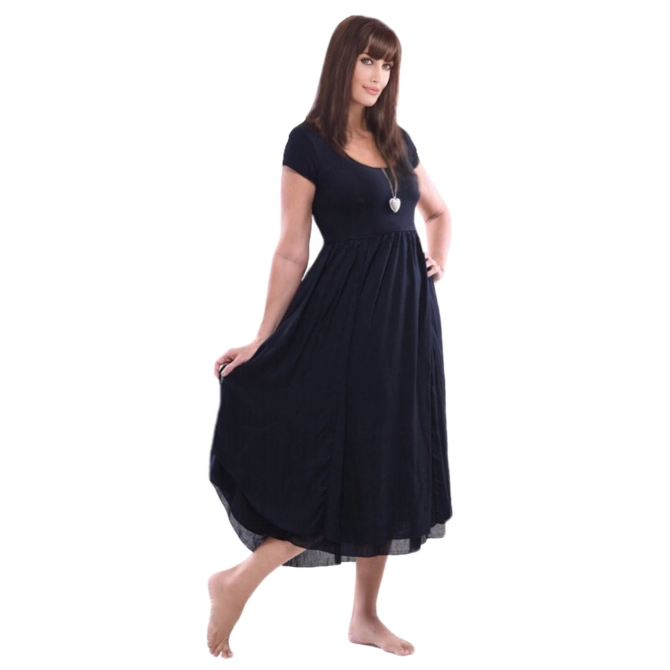 Saylor Cottagegoth Boho Pagan Jersey Midi Dress
